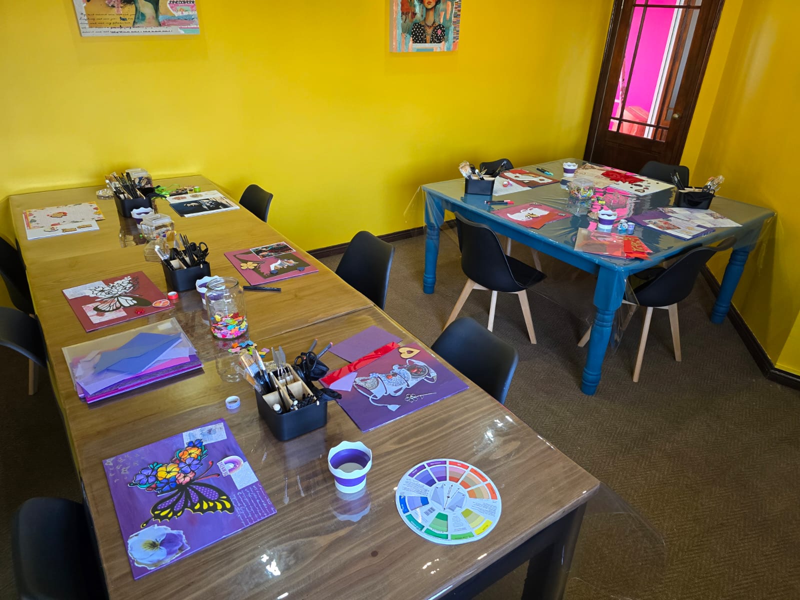 Inside the studio