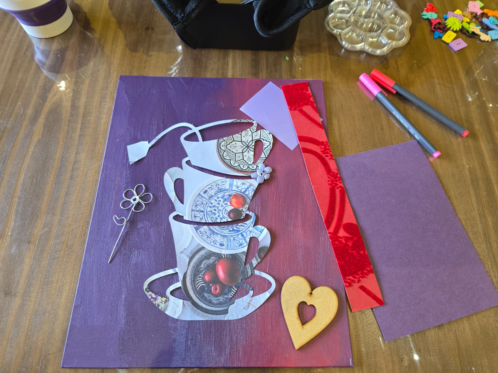 Teacup collage artwork