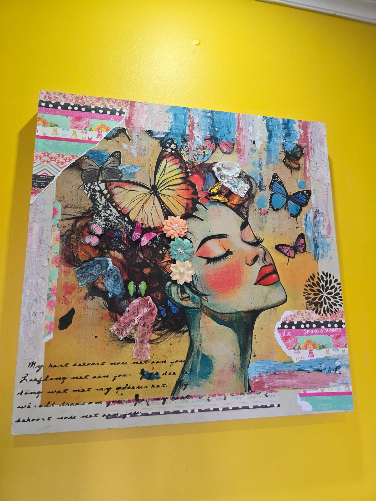 Butterfly portrait canvas